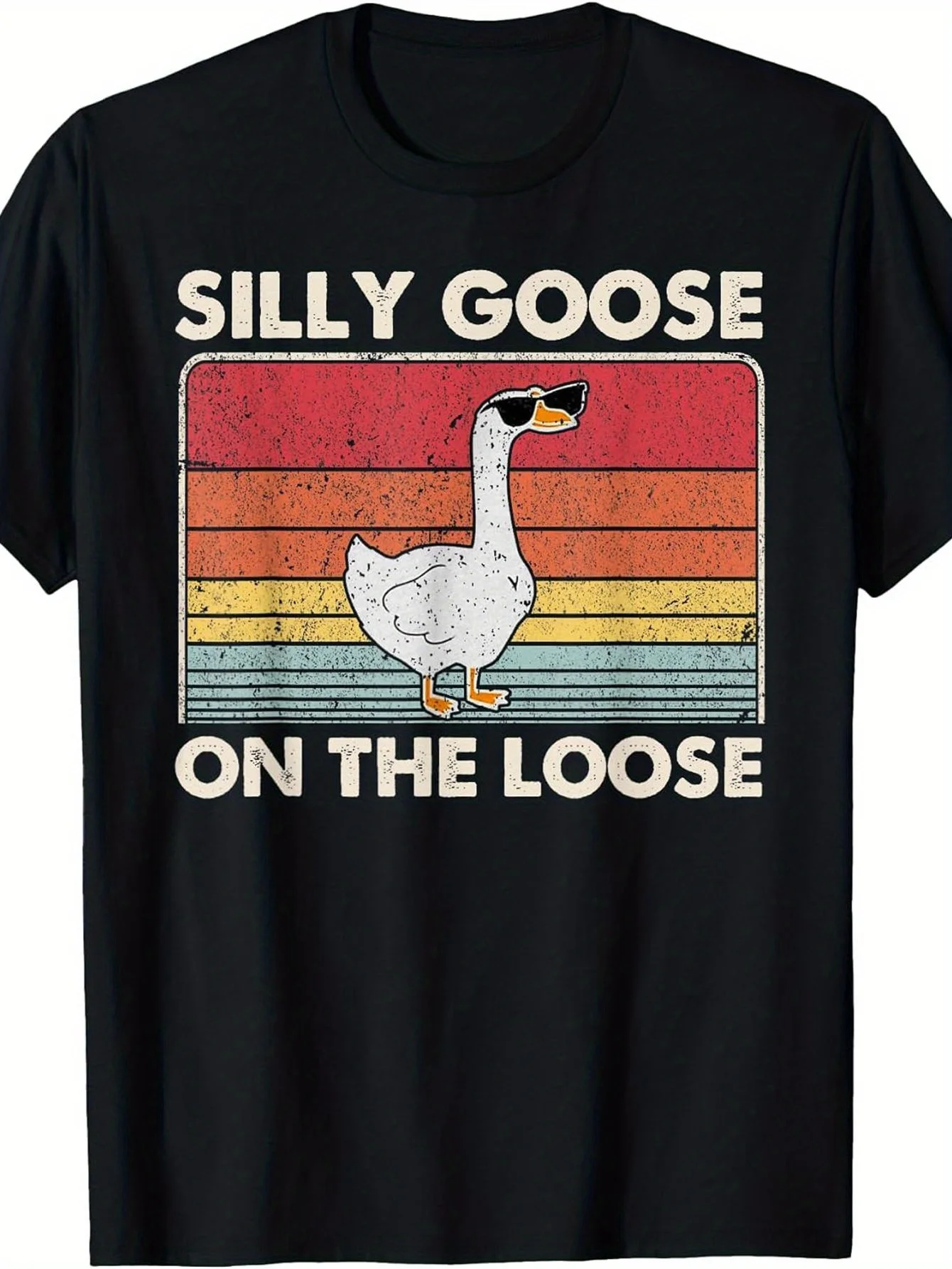 Men's and Women's Matching Cute Geese T-Shirt - Retro Canadian Style Print Top