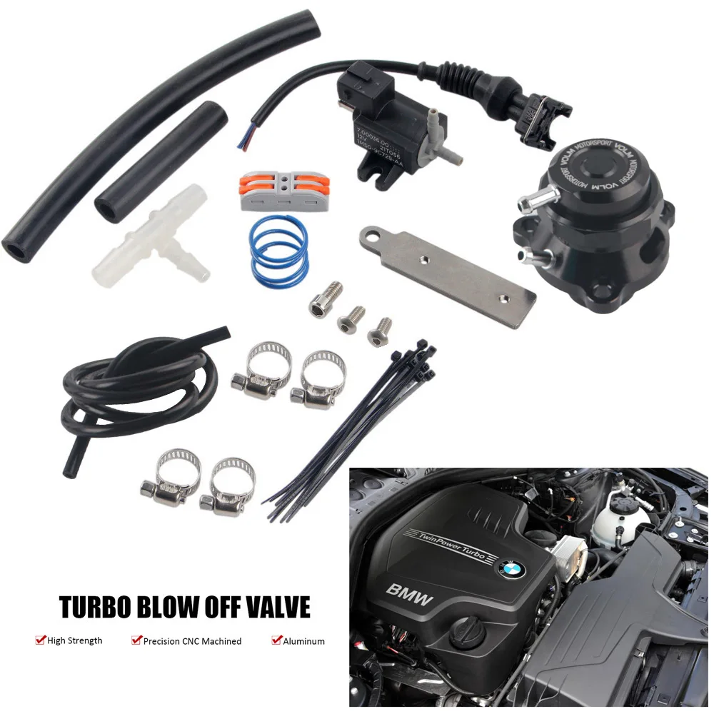 Dump atmosphere blow off Valve Kit for BMW 135/235 F20 F21 F22 F23 F30/F31 aluminum black(make noise version)