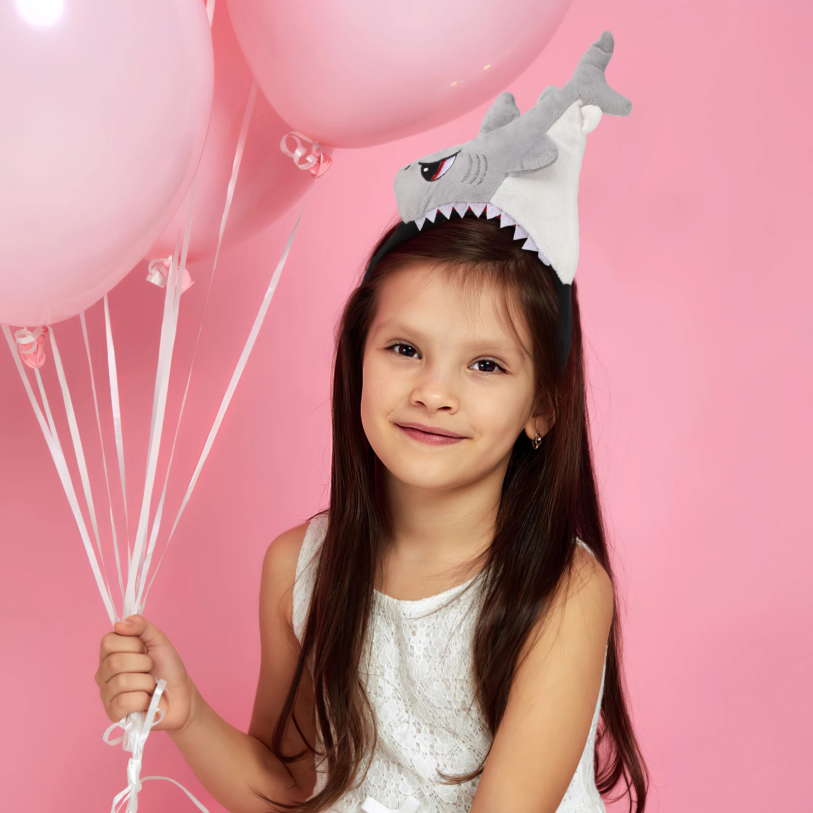 

2pcs Cartoon Hoops Shark Headbands Cloth Costume Accessories Kids Photo Props Shark Headband Durable Animal Hairband