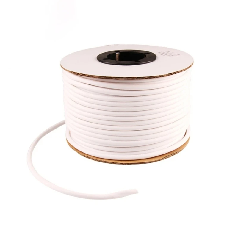 1roll 0.5 0.75 1.0 1.5 2.5~25mm2 PVC White Handwriting Ferrule Printing Machine Number Plum Tube Wire Sleeve Blank Cable Marker