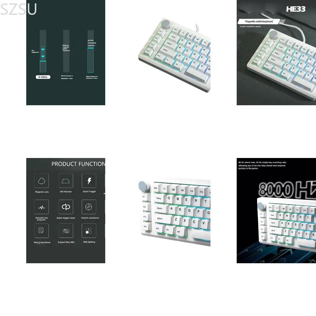 

Портативная клавиатура класса SZSU для конкурентных игр с магнитными переключателями и