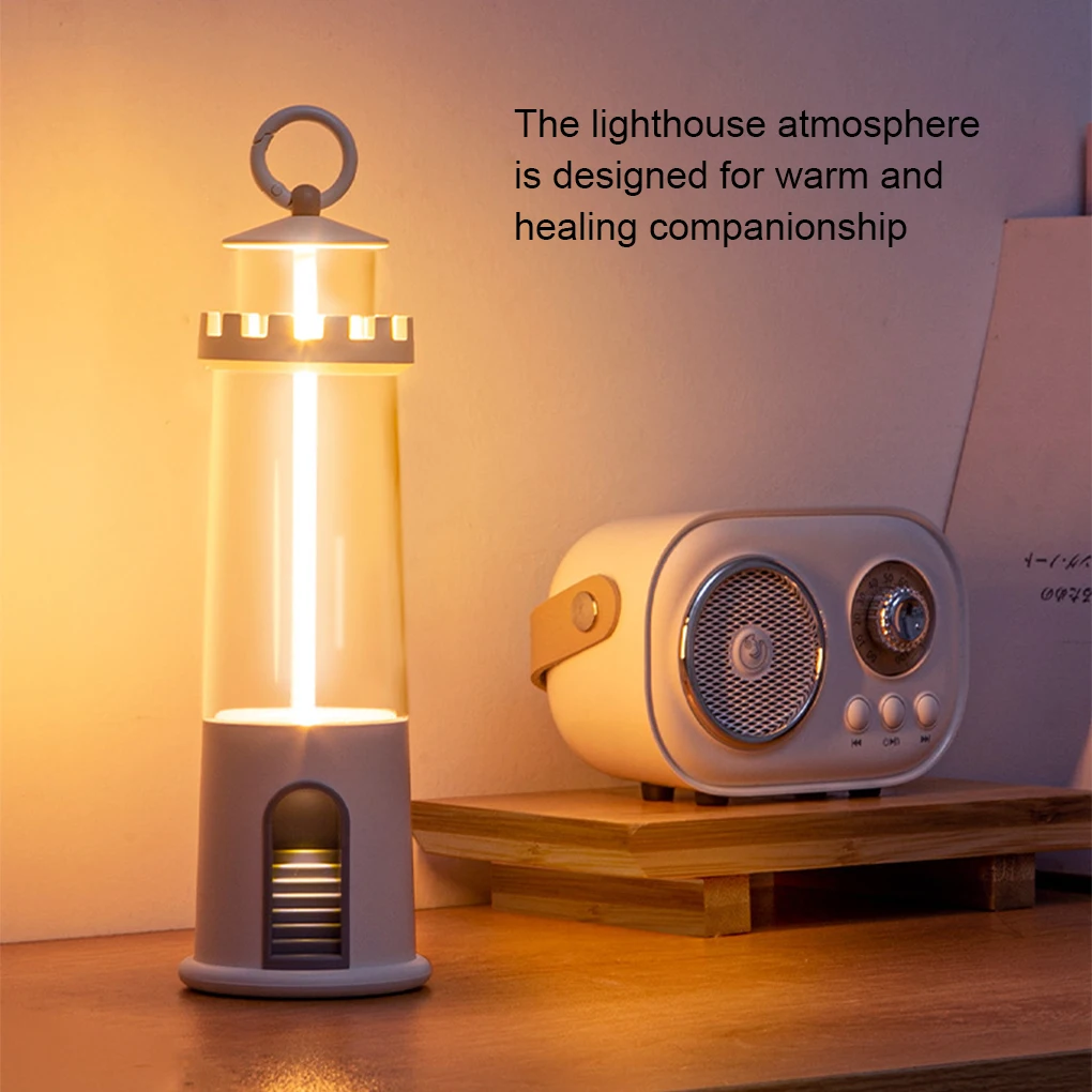 

Lighthouse Night Lights Magnetic Camping Lamps Bluetooth Music Dimmable Ambient Light Lighthouse Ambient lights Desktop Decor