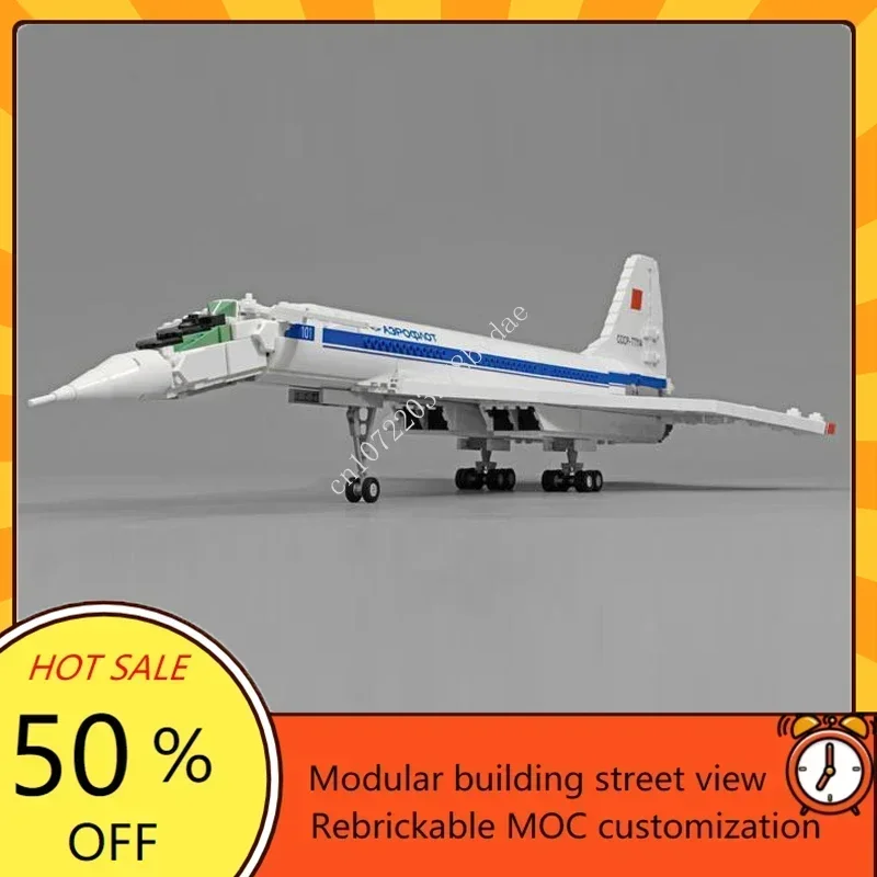 1846PCS MOCS Neue Concorde Flugzeug Tupolev Tu-144D Supersonic Flugzeug Modell Bausteine Ziegel Montage Spielzeug Weihnachten Geschenk