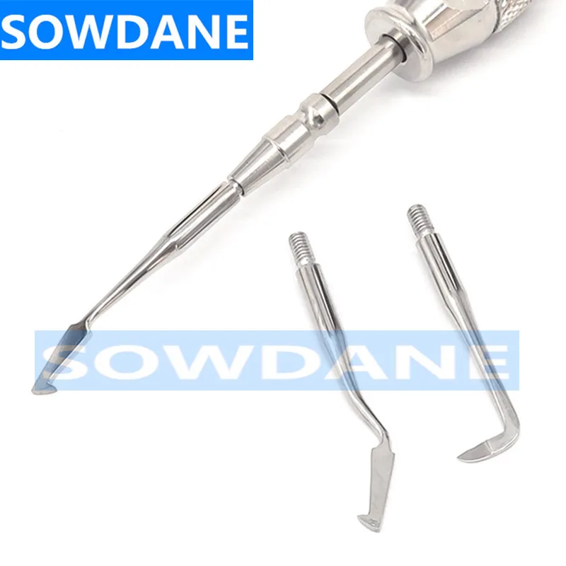 Stainless Steel Dental Orthodontic Crown Remover Tool Take off Manual Control Crown Tool with 3 Tips Lab Laboratory Instrument