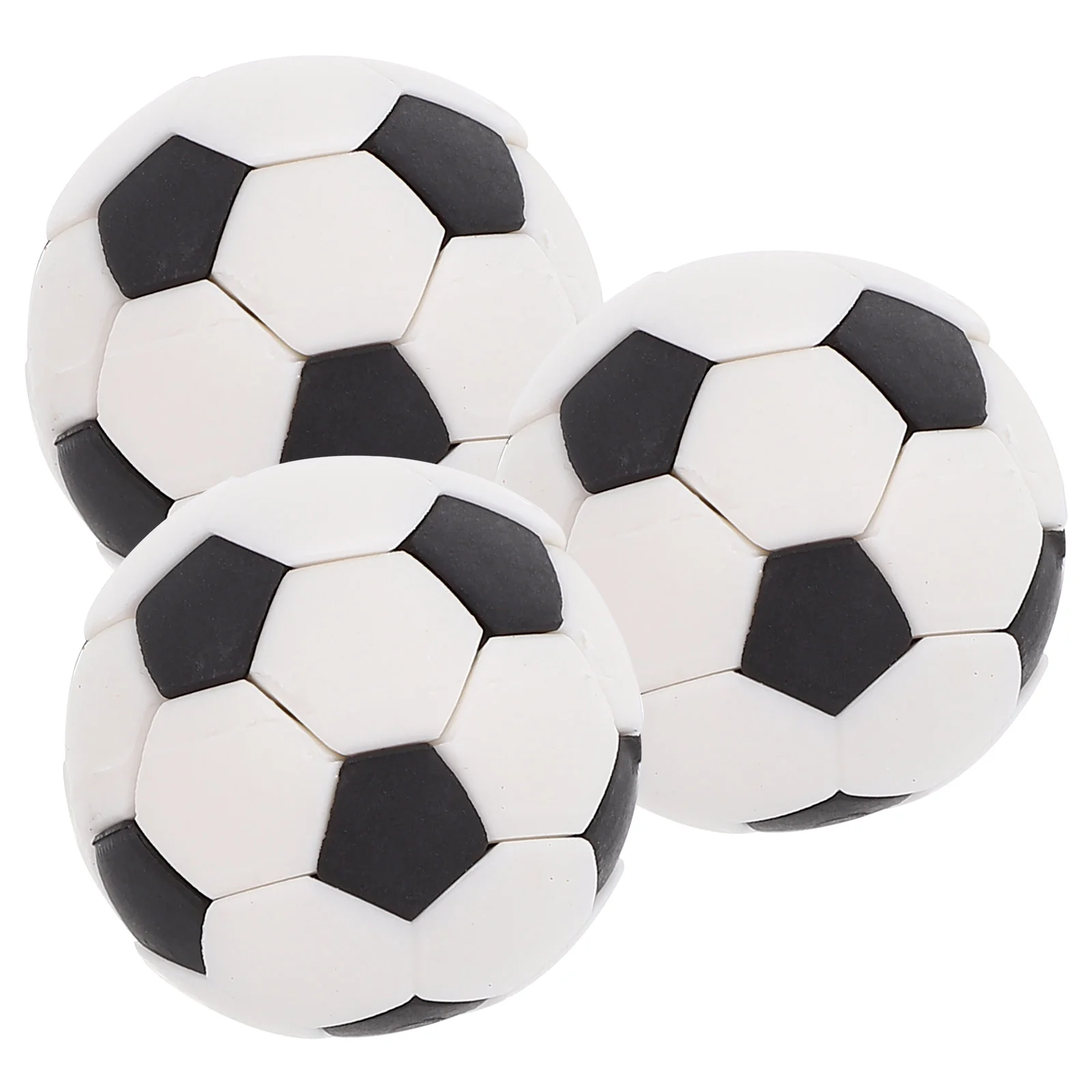 3 Pcs Dollhouse Basketball Mini Decorations Sports Soccer Balls Lifelike Rubber Football