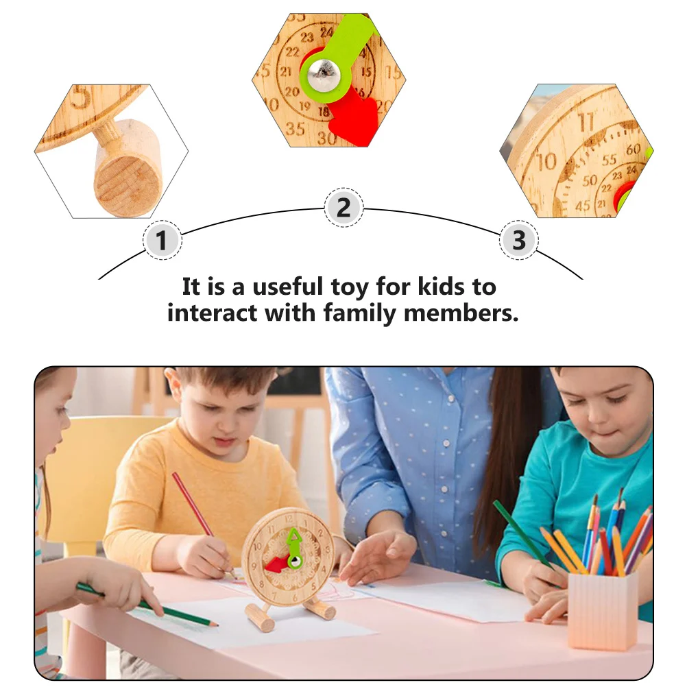 木製数字時計 教育用子供向け時間認識学習パズル 形状色認識 細かい運動能力の発達