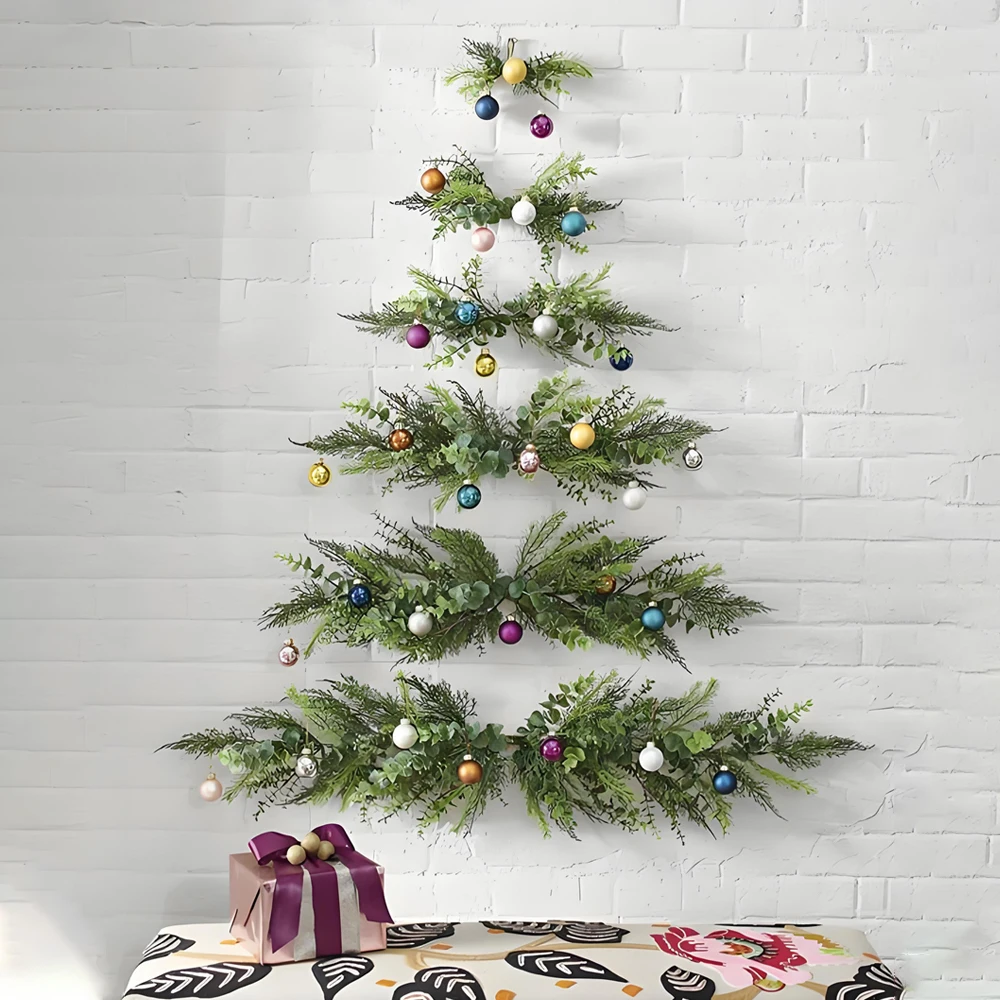40-50cm künstliche Weihnachts kiefer Kunststoff Weihnachten Zeder Ast Veranda Pflanzen für Neujahr Urlaub Party Garten Wohnkultur – Detail 4