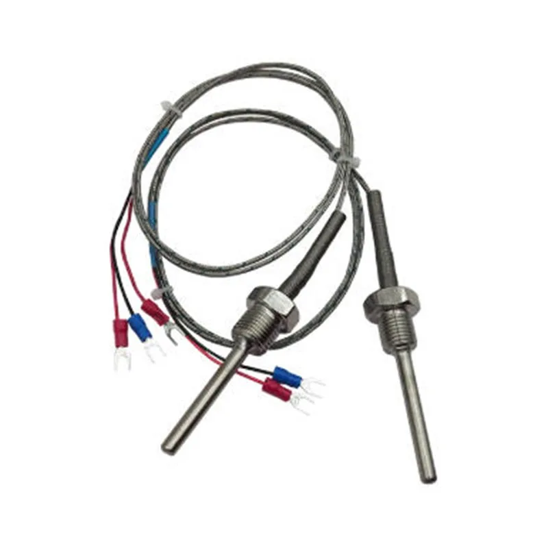 1PC K Type PT100 Type Temperature Sensor 1/2 Thread SUS304 Probe Diam 4mm 5mm 6mm x Length 50mm 100mm 150mm 200mm