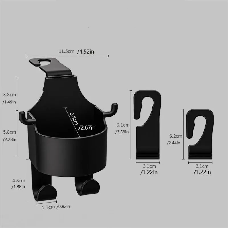 Araba kanca araba koltuğu geri çok fonksiyonlu kanca arka yaratıcı su bardak tutucu lnsaklama kutusu bardak tutucu seyahat aksesuarları