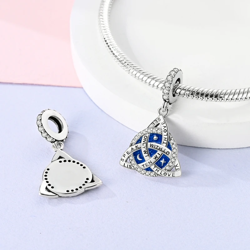 925 Sterling Silber Charms Anhänger Sternenhimmel Mond Sonne Kosmische Perlen Passend für Original Armband Armreif DIY Charms Damenschmuck Geschenke – Detail 6