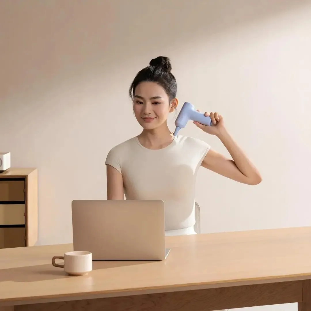 Original MIJIA Mini Fascia Gun 3 Portable Muscle Massage Gun 12kg Thrust Brushless Silent Motor 3 Massager Heads Relax Body -CN view 5