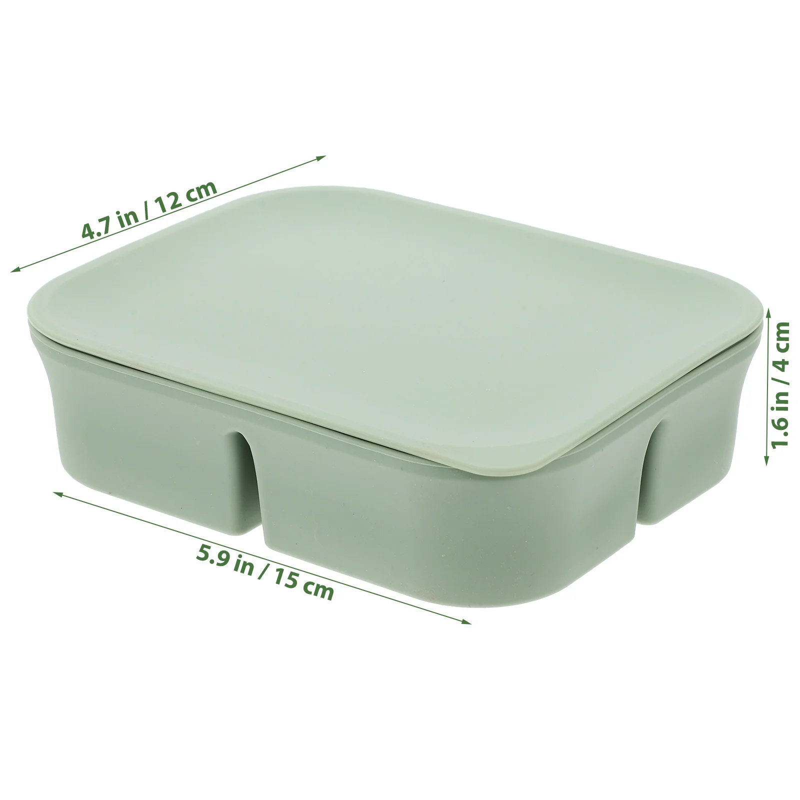 Trays Partition Silicone Box 4 Compartment Snack Containers for Kids Travel Toddlers Aldult Meal Prep Lunch Blue Freezer Baby