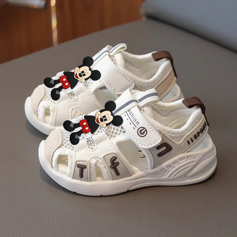 

Disney Minnie mouse Summer New Non-slip Soft-soled Baby cartoon Toddler Sandals Beach Shoes Mickey Mouse CartoonSandals