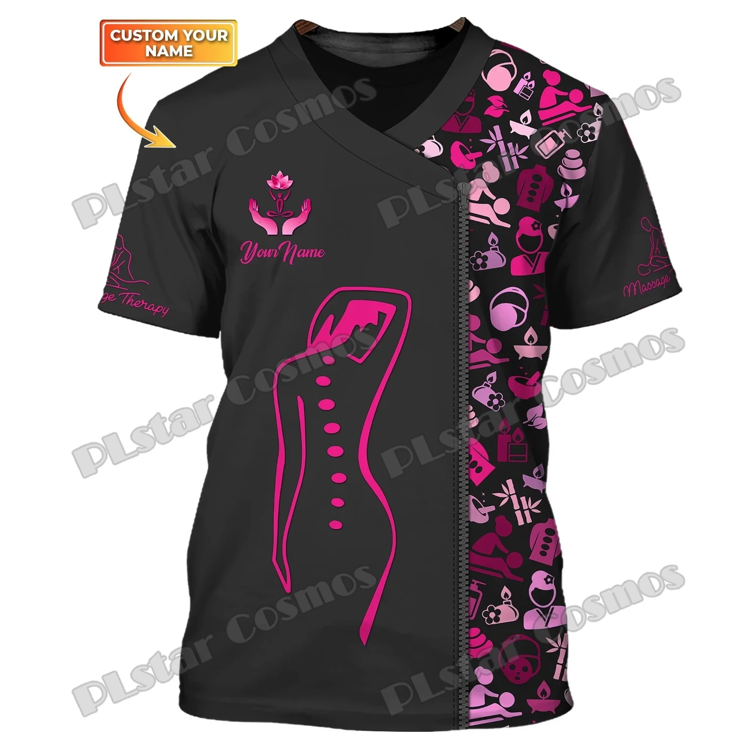 

Рубашки для массажного терапевта, массажный спа-узор, мужская футболка с 3D принтом на заказ, летняя повседневная футболка унисекс [не рабочая одежда] DW225