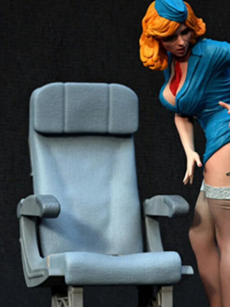 

1/24 Scale Resin Figure Spicy Flight Attendant Nsfw Assemble Model Kit Unassembled and Unpainted 3D printing DIY toy
