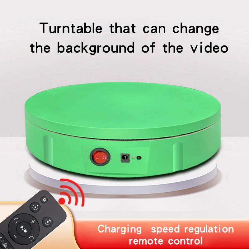 360 Rotating Display Stand Green Screen Photography Turntable Adjustable Speed 30cm With Remote Control