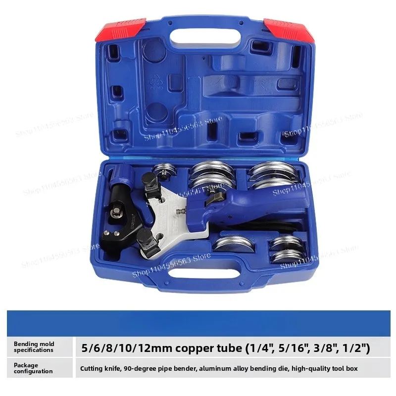 STR999 Manual Copper Tube Bender 6-22MM - Forward/Reverse Bending for Air Conditioning Pipes