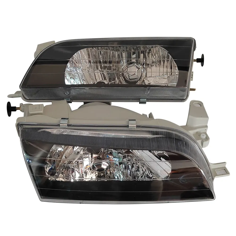 2Pcs Car Headlight Crystal For Toyota Corolla AE100 AE104 19921993 1994 1995 1996 1997 Black