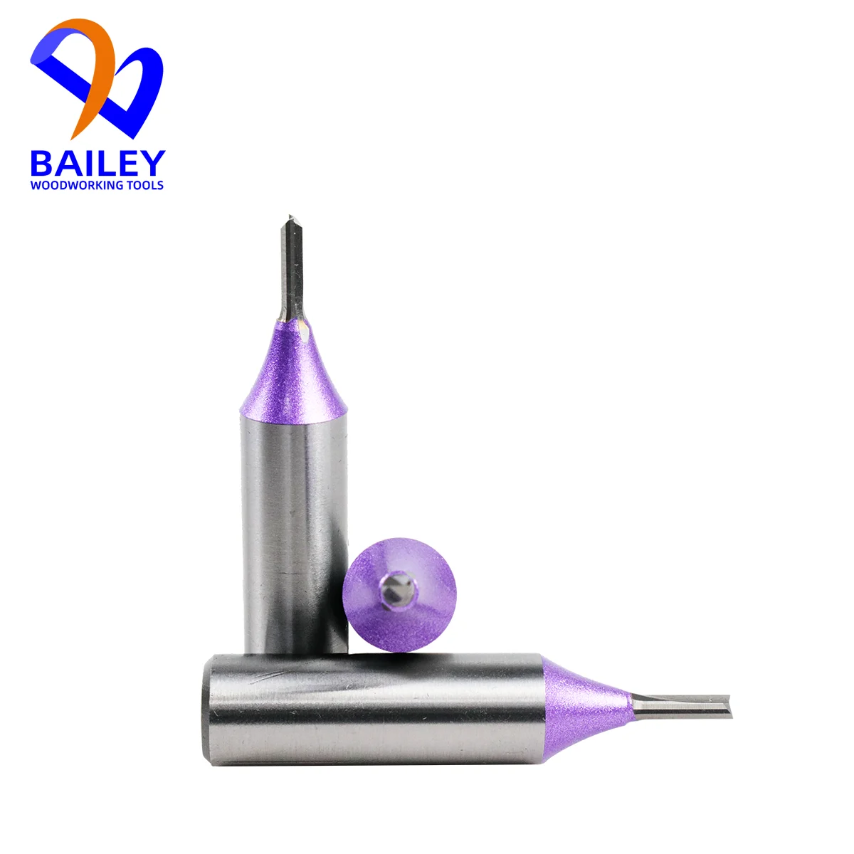 BAILEY 1PC 3/3.5mm 2 Flutes TCT Straight Bit EndMill Cutter Tungsten Carbide for MDF Plywood Chipboard Wood Woodworking Tool