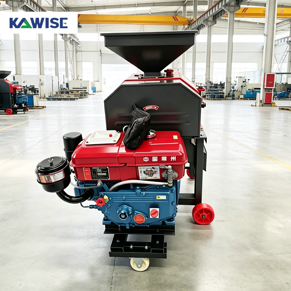 AIROW Diesel Grain Cracking Machine with Adjustable Roller for High Output Feed Ingredient Processing at Farms