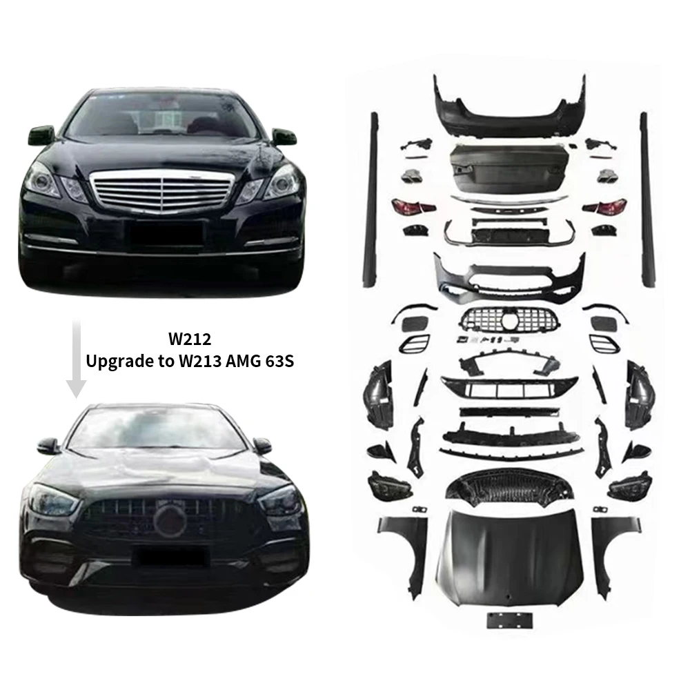 for Full Set Car Facelift Rear Front Bumper Bodykit Body Kit for Mercedes Benz E-Class W212 09-14 Upgrade To W213 E63s AMG 63S