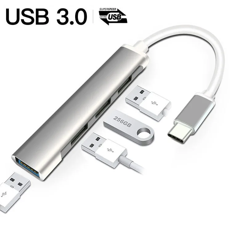 USB C HUB USB 3.0 HUB Type C 4 Port Multi Splitter محول OTG Macbook HUB Pro 13 15 Air Mi Pro لملحقات الكمبيوتر سامسونج #2