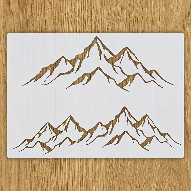A4 29 *21cm mountain range DIY Stencils Wall Painting Scrapbook Coloring Embossing Album Decorative Paper Card Template,wall