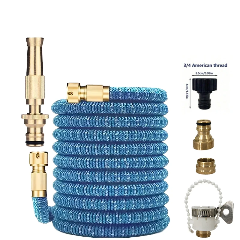 Garden 25Ft-150Ft Expandable Hose, Pure Copper Direct Spray High-Pressure Water Gun, Used For Irrigation Tools In Car Gardens