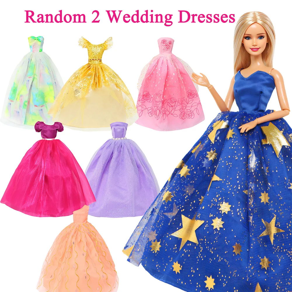 50 Pcs/Set Handmade Doll Clothes for 11.5'' Doll 2 Evening Gown Bikinis 3 Outfit 2 Mini Dress 10 Hangers 31 Accessories Kids Toy