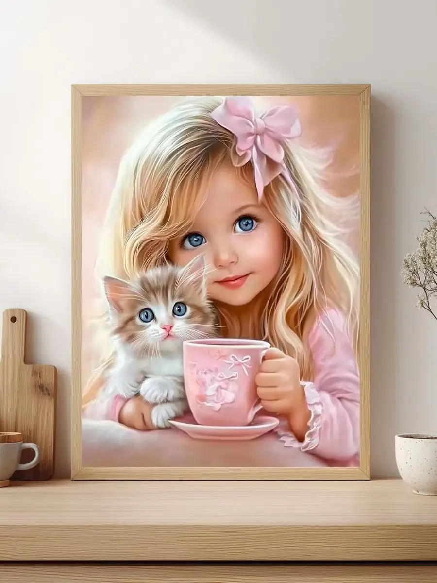 1 Stück 30x40cm/11,8x15,7 Zoll, 11Ct/14Ct Kreuzstich-Set, DIY Valentinstagsgeschenk, Stickerei-Set für Feste, Tiermotiv – Detail 1