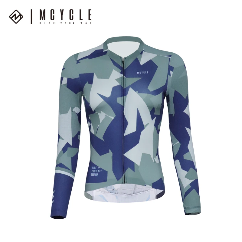 

Mcycle Wholesale Biking Clothing Wear Customized Long Sleeve Cycling Top Sublimation Breathable Unisex Cycling Jersey