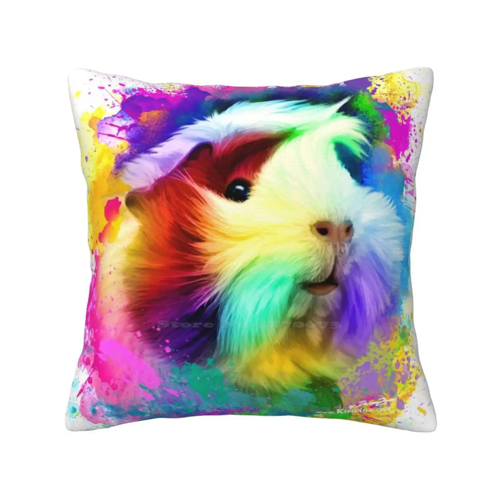 Colorful Guinea Pig Pillows Case Bedroom Home Decoration Meerschwein Guinea Pig Rodent Domestic Animal Sweet Cute Colorful