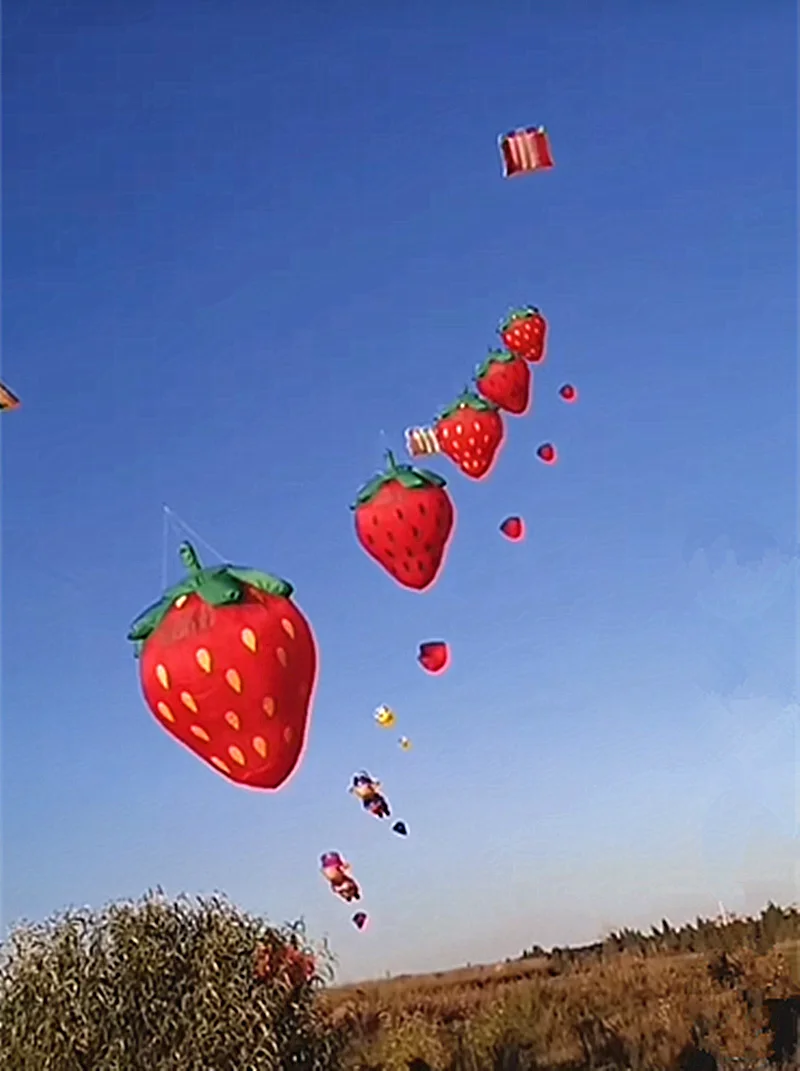 Free shipping strawberry kite wind pointer kites for adults outdoor toys Kite flying inflatable toys cometas de viento papalote