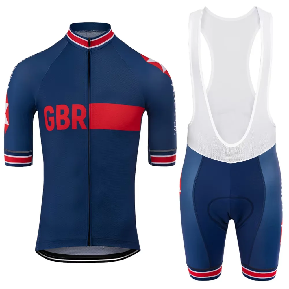 

Great Britain Cycling Jersey Set UK National Team Cycling Clothing Men MTB Road Bike Shirts Suit Bicycle Bib Shorts Maillot