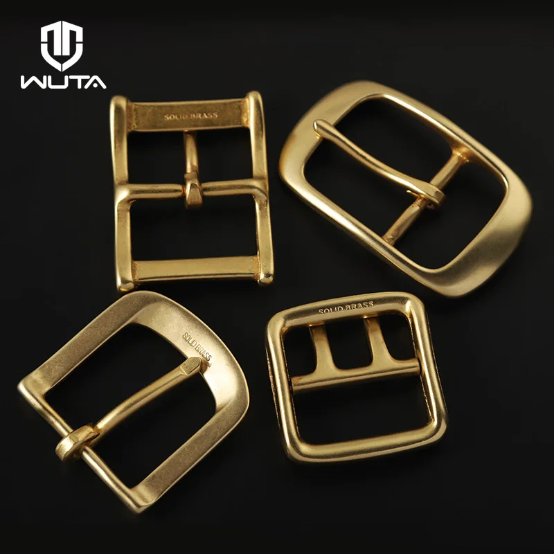WUTA High Quality Solid Brass Belt Buckle Pure Copper Women Men\'s Pin Buckle Manual DIY Leather Craft Hardware-Various Size