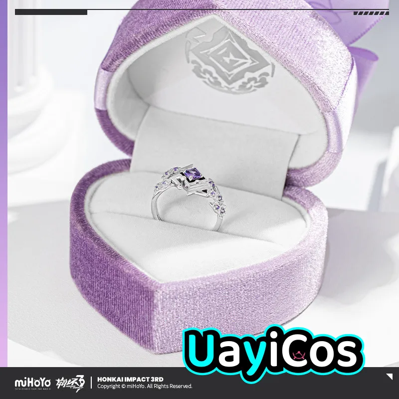 

Оригинальное кольцо Honkai Impact 3, Kiana Kaslana Herrscher of Finality, тематические кольца для женщин, комплект колец, ювелирные изделия, аниме-игра, игрушка для детей G