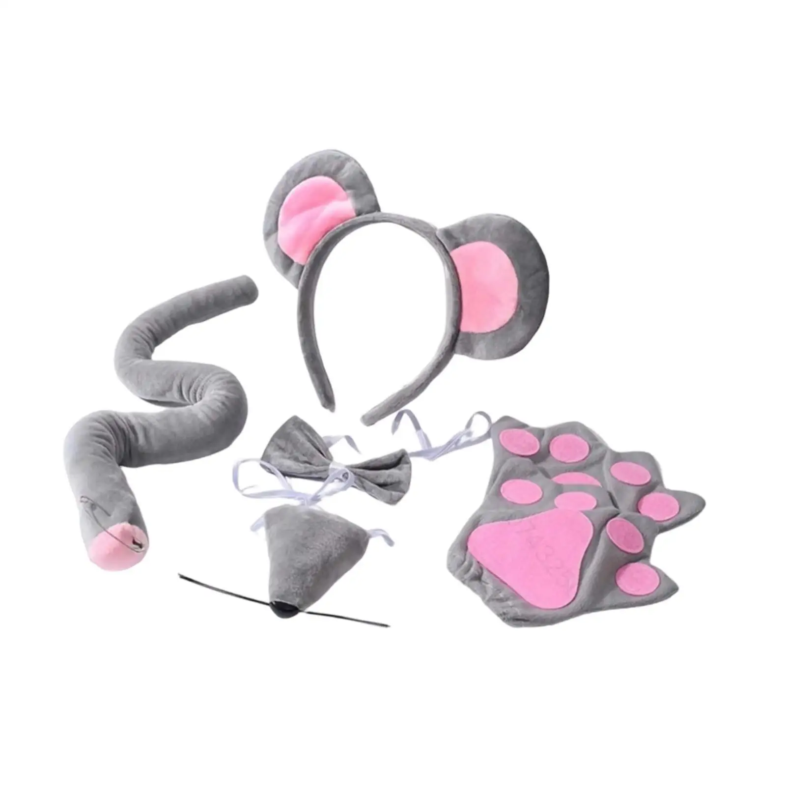 

Mouse Ears Headband, Animal Ears ,Cosplay Headwear Mice Ears Long Tail ,Halloween Cosplay Costume,