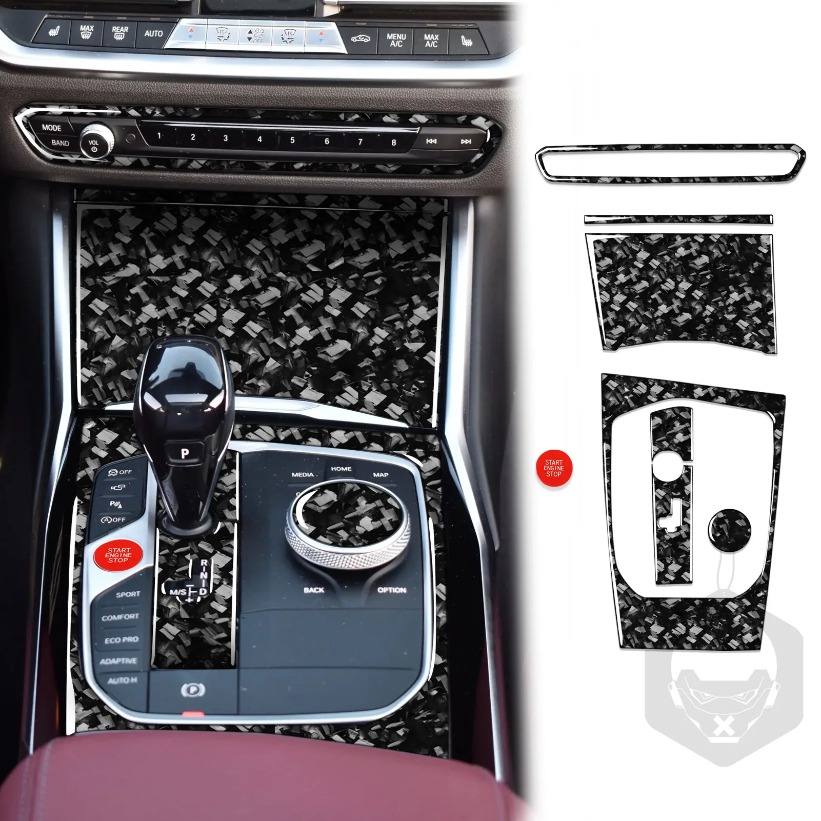 

Suitable for IIBMW 3 Series 4 Series G20 G28 G26 Central Control Gear Panel Carbon Fiber Forged Interior Modification