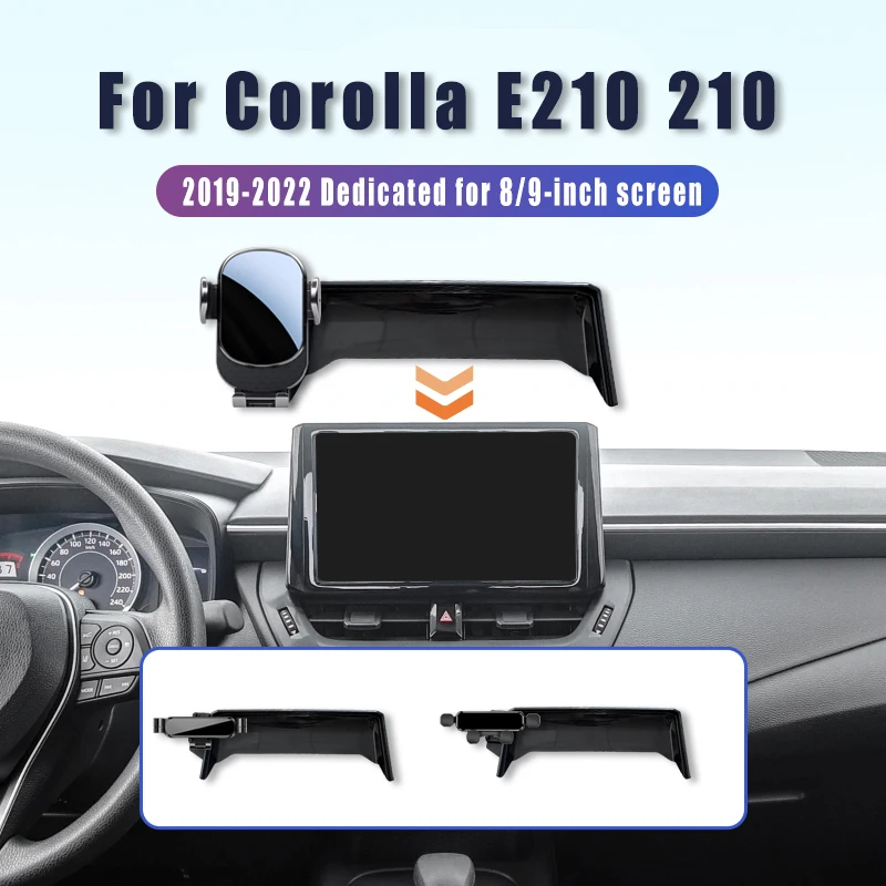

Автомобильный держатель для телефона с основанием экрана, крепление для Toyota Corolla E210 210 2019 2020 2021 2022, держатель для телефона с центральным управлением на приборной панели, подставка