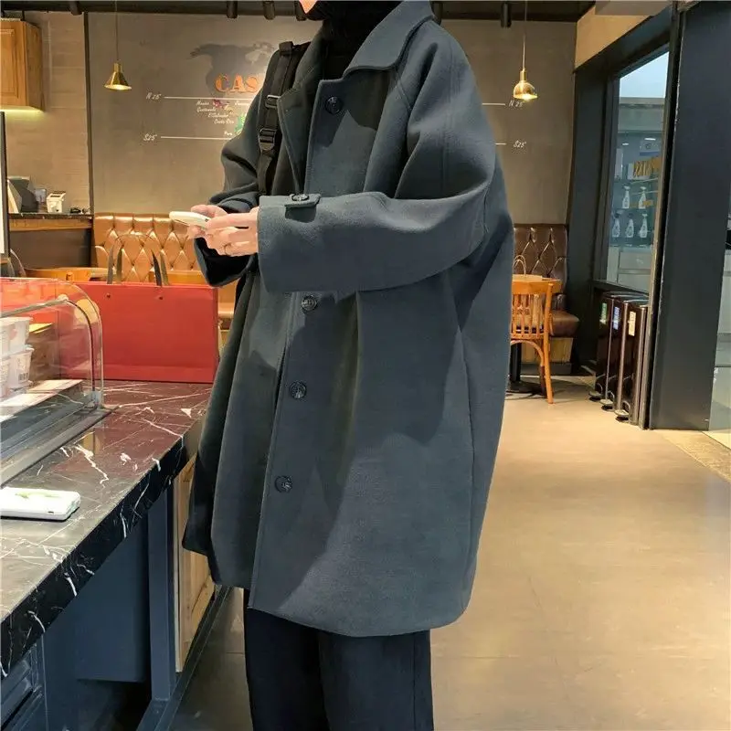 

Wool Blend Coat White Mans Notched Collar Lapel Formal Classic Traditional Conservative Conventional Old School Established Cool