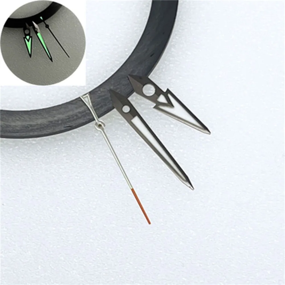 Logam Kuat Hijau Pointer Bercahaya Tangan Jam untuk NH35 NH36 4R35 4R36 Gerakan Upgrade Aksesori