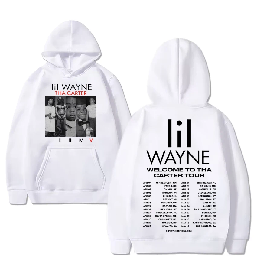 Rapper Lil Wayne Double Sided Print Hoodie Men Women Hip Hop Fashion Graphics Sweatshirt Unisex Casual Long sleeve pullovers