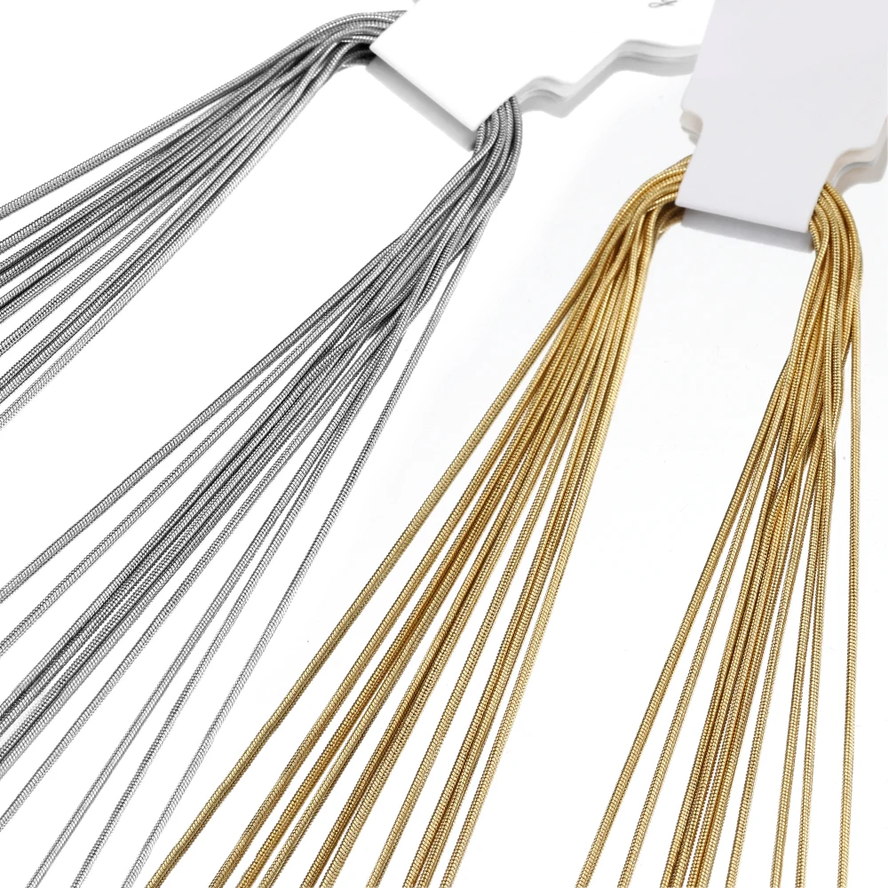 5 Stück 45cm+5cm Kette mit Karabinerverschlüssen, Edelstahl-Perlenkette, Halsketten-Basisketten für DIY-Schmuckherstellung, kein Verblassen – Detail 17