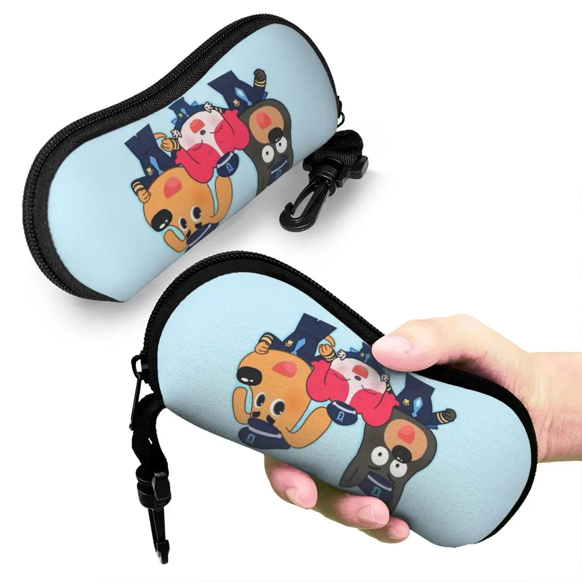 

Labrador Sheriff Shell Glasses Case Portable Sunglasses Box Women Men Soft Eyeglass Bag Pouch