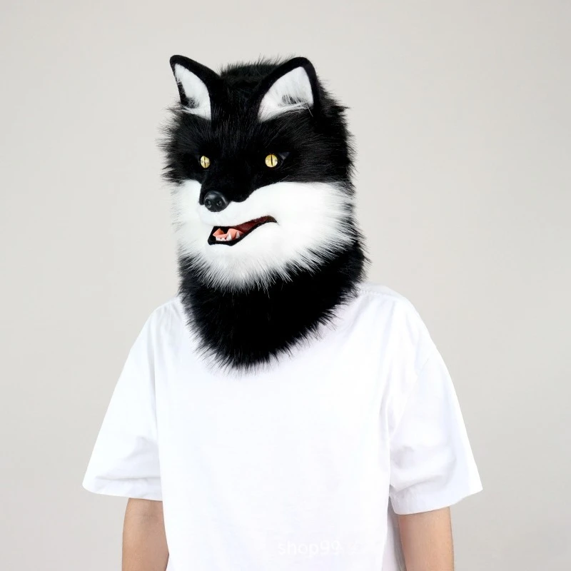 

Head Beast Head Cosplay Clothing Plush Animal Mask Hood Full Head Beast