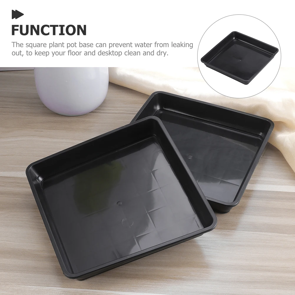 

15pcs Plant Trays Square Plastic Saucer Durable Leakproof Flower Pot Tray Garden Drip Planter Base Indoor Outdoor