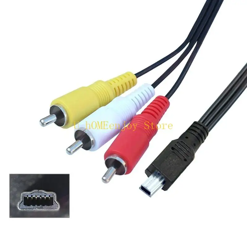B0KF Mini USB to RCA Cable for EOS Cameras Enjoy Seamless Video Playback