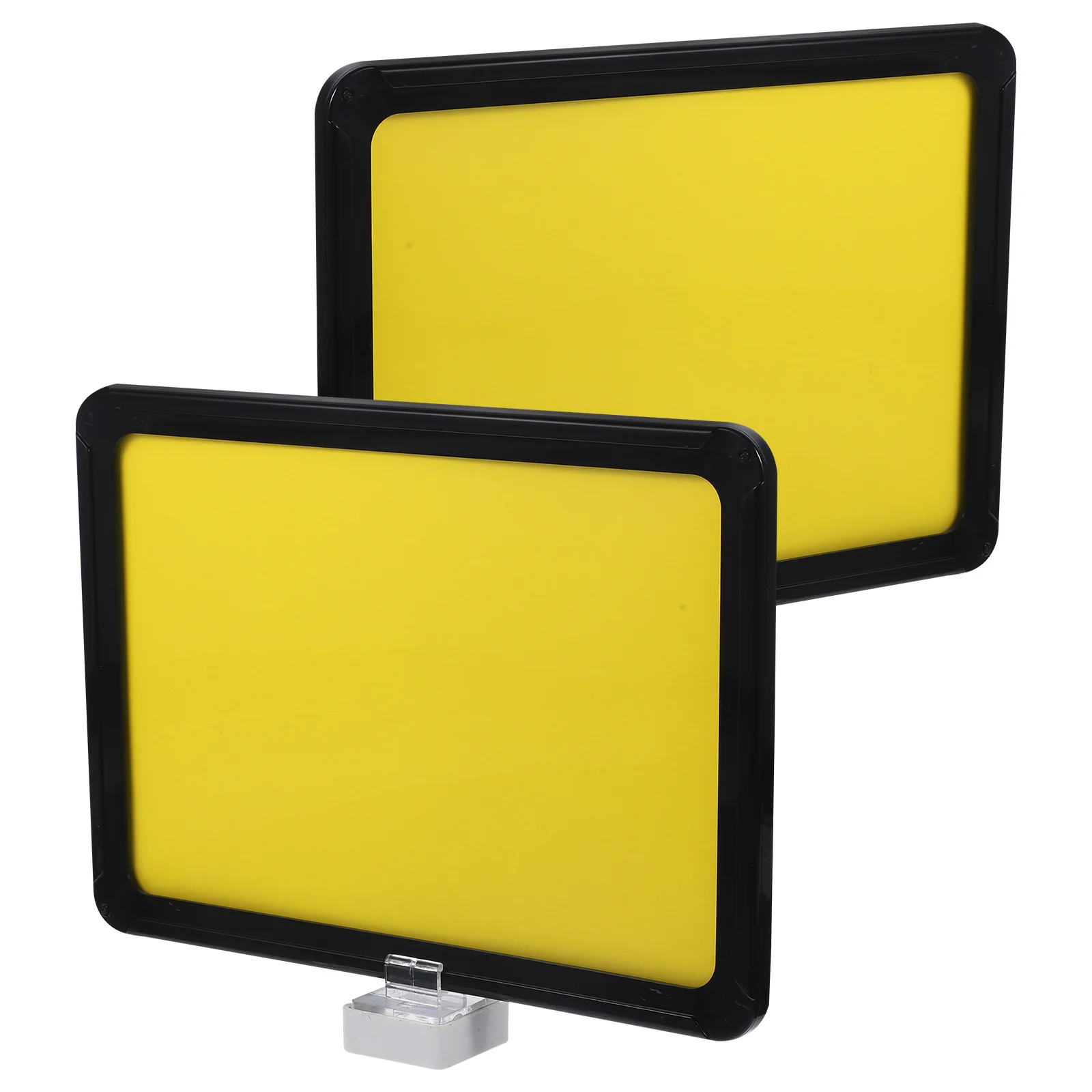 

2pcs Magnetic Identification Plates A5 Black Frame 1 Magnet Base Supermarket Store Shelf Sign Labels Price Tags Retail Supplies
