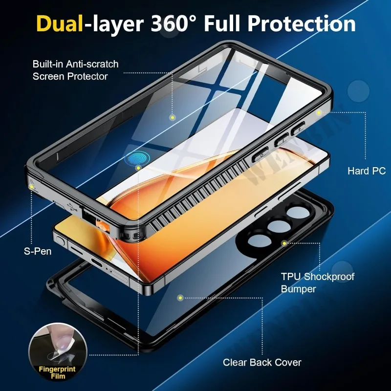 IP68 Waterproof Case For Samsung S26 S25 S24 Ultra A57 A56 A37 A17 5G Metal Aluminum Swimming Phone Luxury Cover Capa Fundas