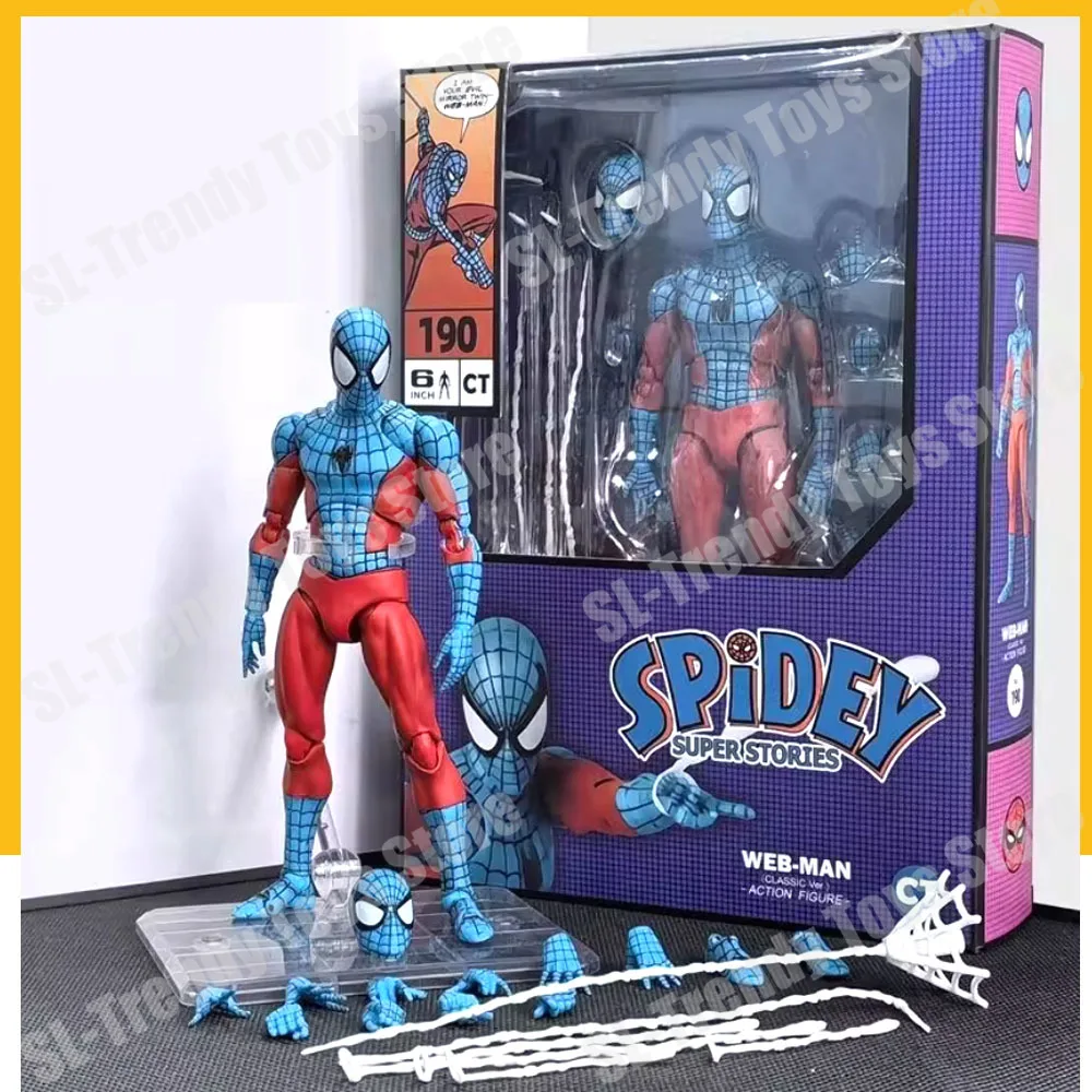 

Ct Toys Spiderman Figure Web Man Mafex 190 Spidey Super Stories Webman Spider-Man Anime Action Figure Custom Gifts Toys